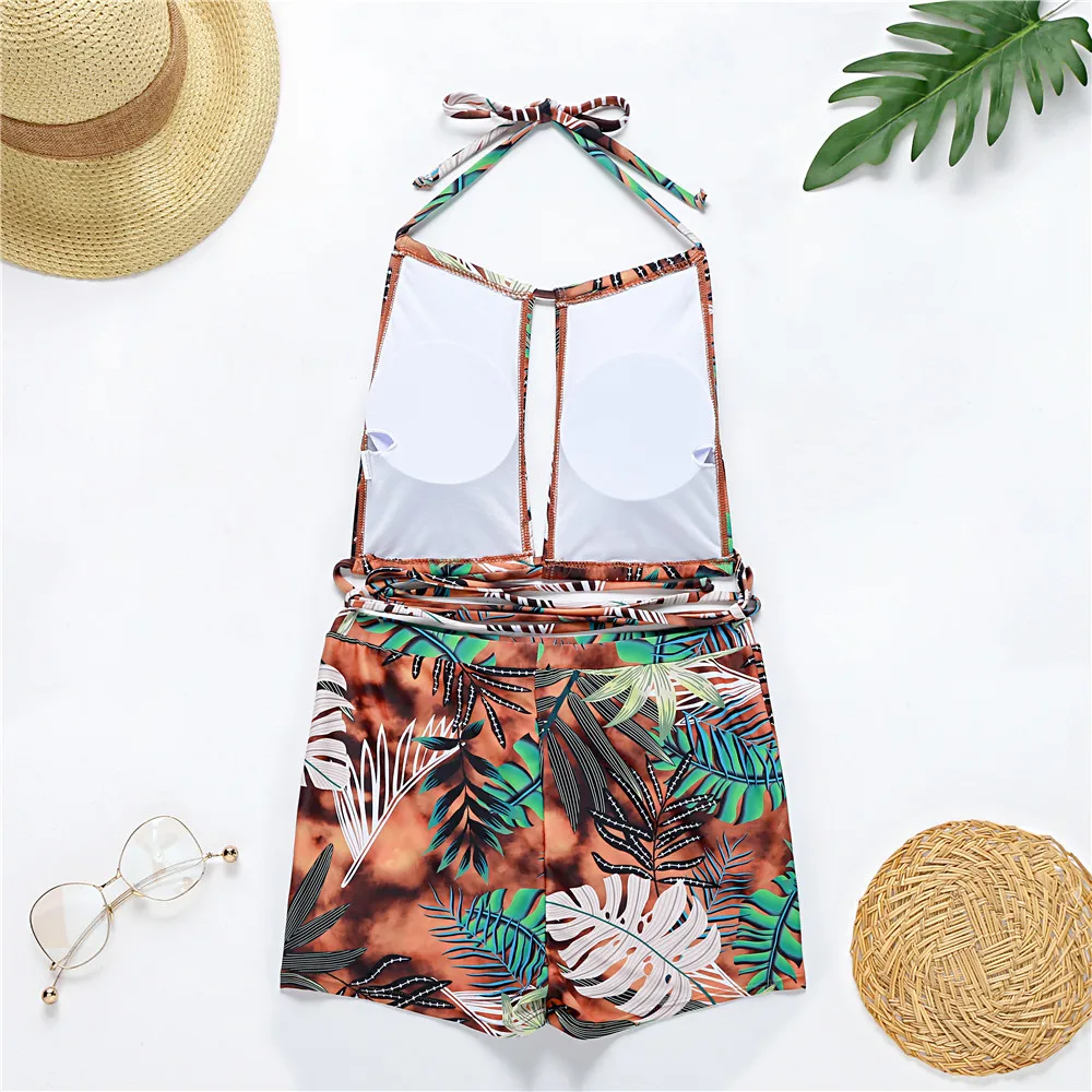 

2021 New Printed High Waist Bikini Female Swimsuit Women Swimwear Two-pieces Bikini set Bather High Waist Bathing Suit Swim Wear