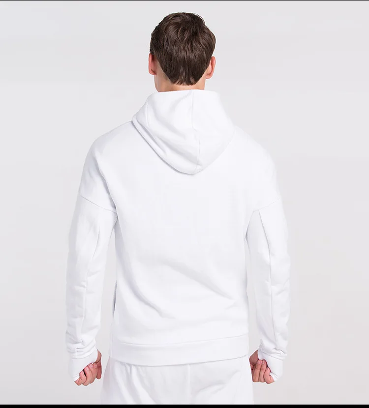 

X252-Sports coat men's and women's long sleeve Hooded Sweater zipper cardigan white autumn winter customized running suit