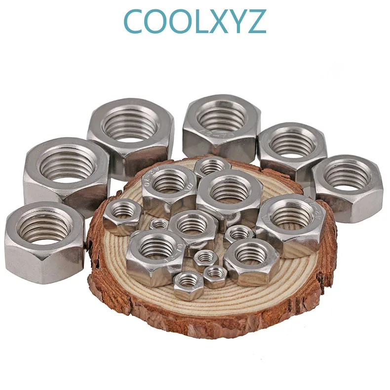 Болт с шестигранной гайкой из нержавеющей стали 304/316 винтовая крышка DIN934 Прямая