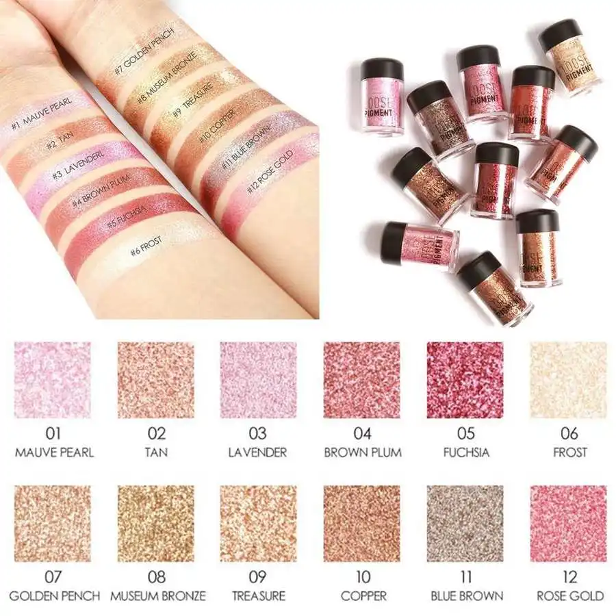 Распродажа блестящие тени для век красота глаз пигментная пудра губы