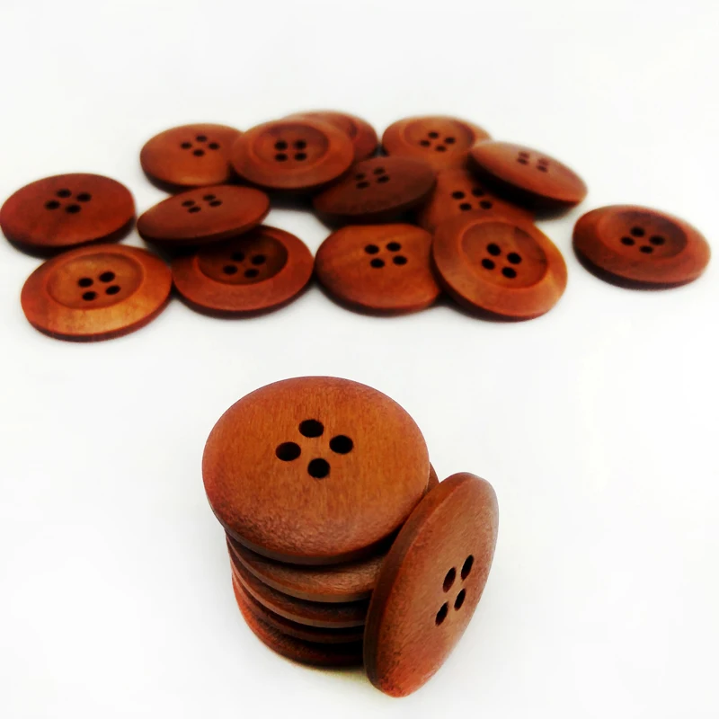 

50 шт., 4 отверстия, дерево, фотоальбом, украшения для одежды, Подарочная куртка, Блейзер, свитеры, ручная работа, аксессуары 25 мм WD0003