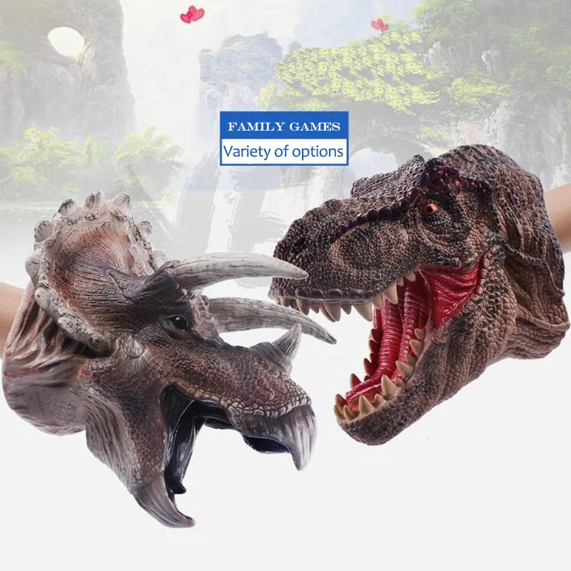 Динозавр марионетка мягкая виниловая Резина Халат с капюшоном в виде животного