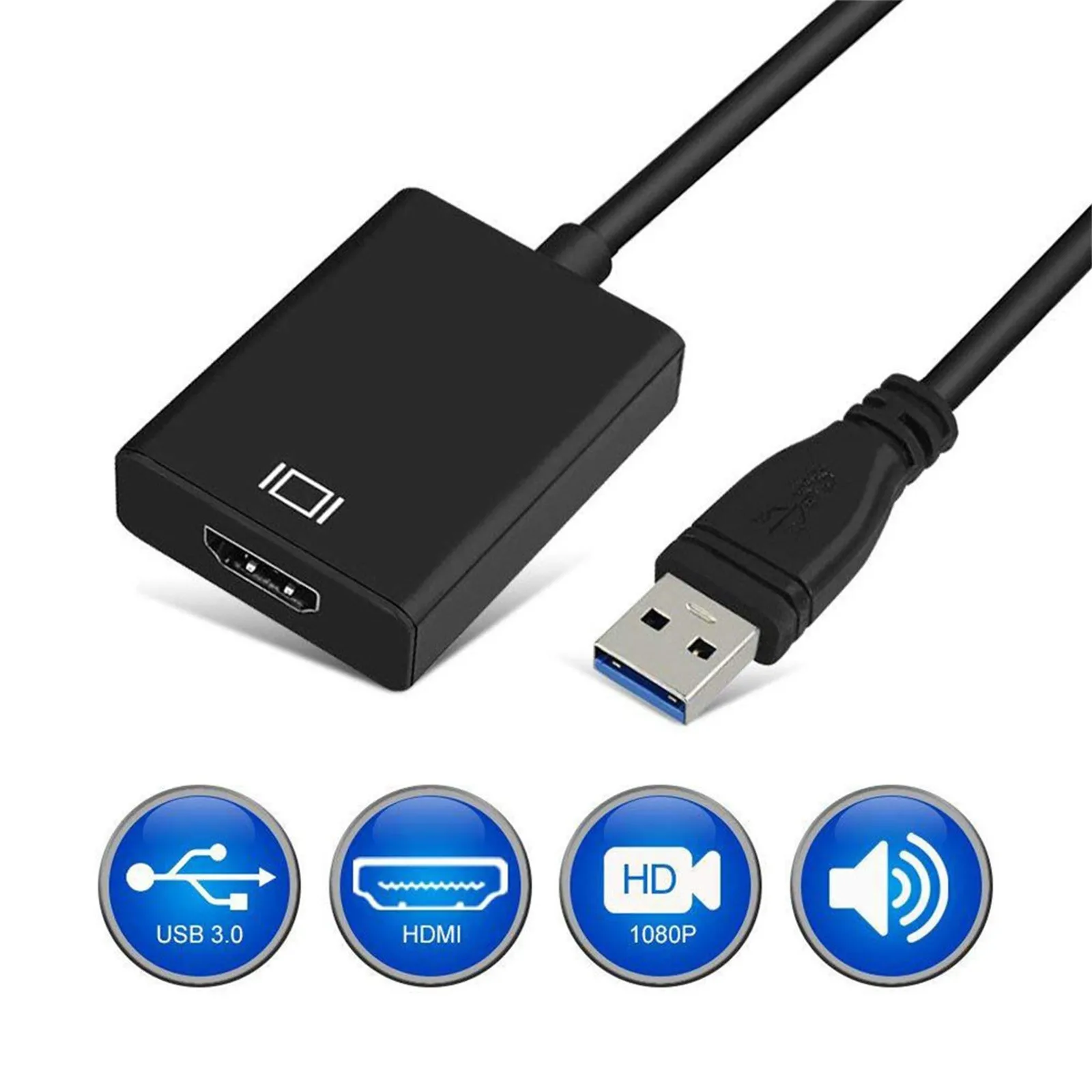 USB 3 0 к HDMI совместимый адаптер HD 1080P Женский видеокабель конвертер с аудиовыходом