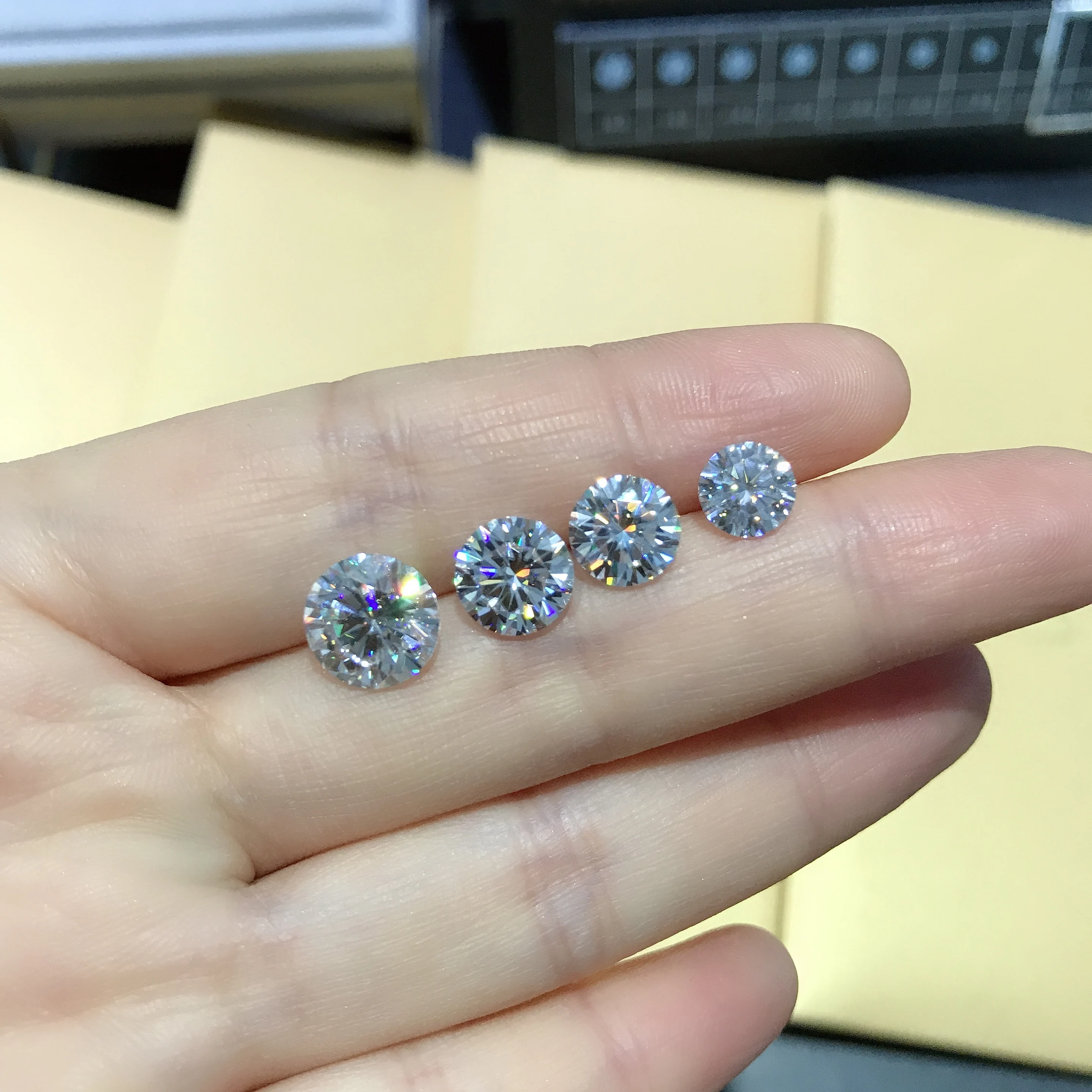 Круглые кольца подвески poethes Of Jew Store 1 00ct D VVS 6 5 мм моисанит неголые