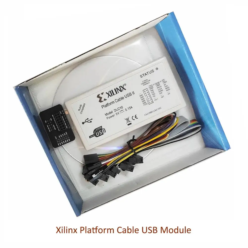 Xilinx Platform Cable DLC10 USB Download Cable Jtag Programmer for FPGA CPLD support XP/WIN7/WIN8/Linux CY7C68013A Beyond DLC9LP