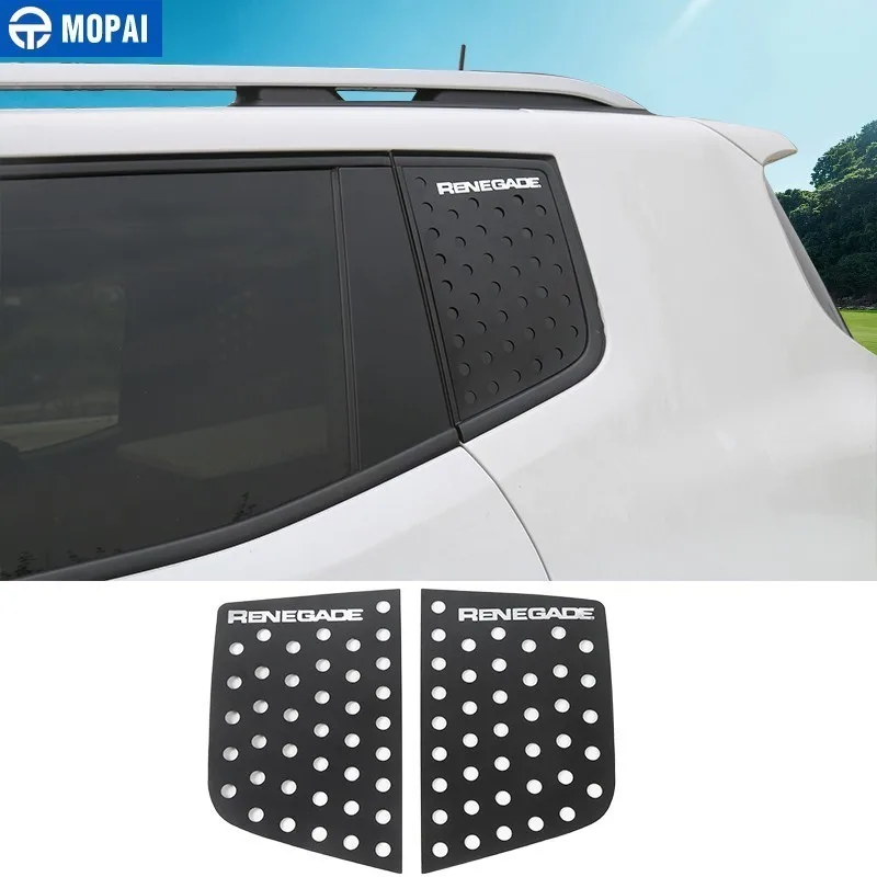 

MOPAI Car Rear Window Glass Triangle Plate Decoration Cover Trim for Jeep Renegade 2015-2017 Car Accessories