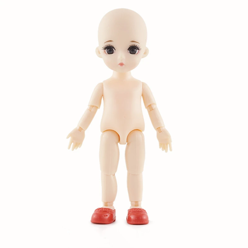 No Hair 13 подвижных шарнирных 15 см 1/8 куклы игрушки BJD Детская кукла Обнаженная Женская мода тела Куклы Игрушки для девочек подарок нормальная кожа - Цвет: No Hair
