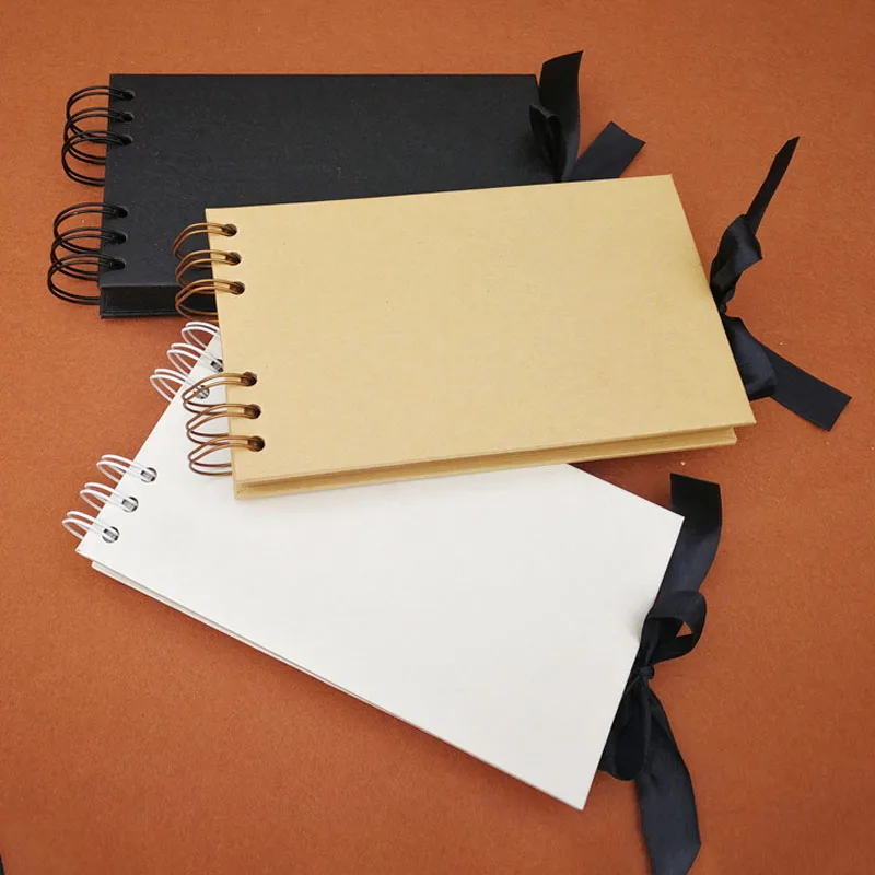 Фотоальбом на 20 страниц спиральная обвязка с лентой для гостей подарок свадьбу