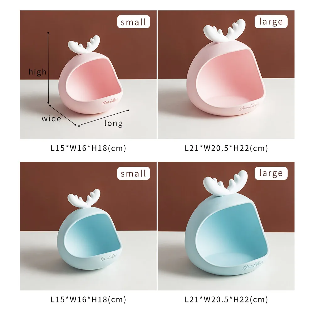 

Antlers Storage Box Blue Pink Girly Candy Jewelry Cosmetics Storage Box Modern Home Decor Accessories Living Room Bedroom Decor