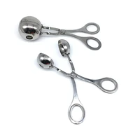 stainless steel meatball maker mold diy fish meat rice ball making ice cream scoop clip home kitchen cooking tools h4