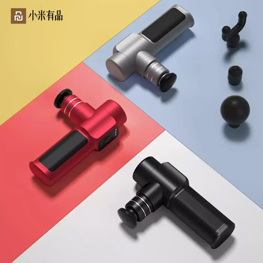 Мини-массажер Xiaomi Youpin карманный 4 насадки 3 цвета | Электроника