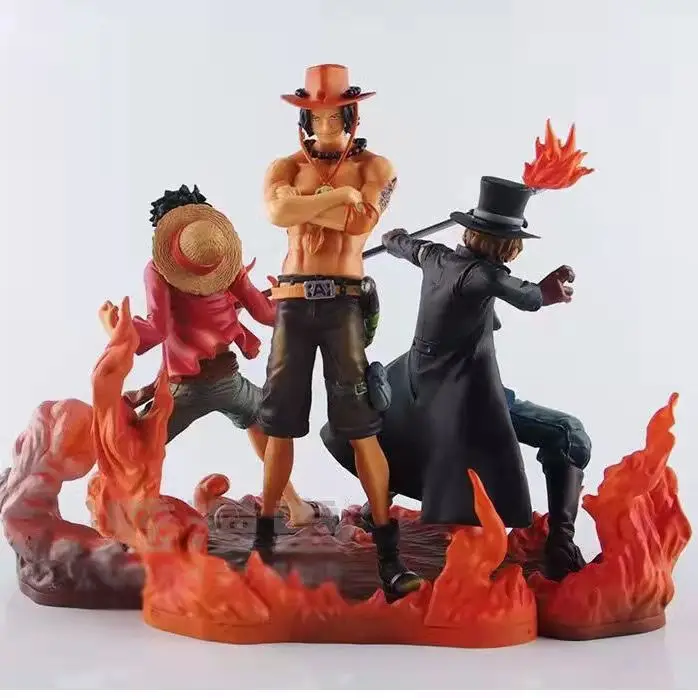 

Action Figures 3Pcs/set Anime One Piece DXF Brotherhood II Figure Portgas Ace Sabo Luffy Figurine Figur PVC Collection Model Toy