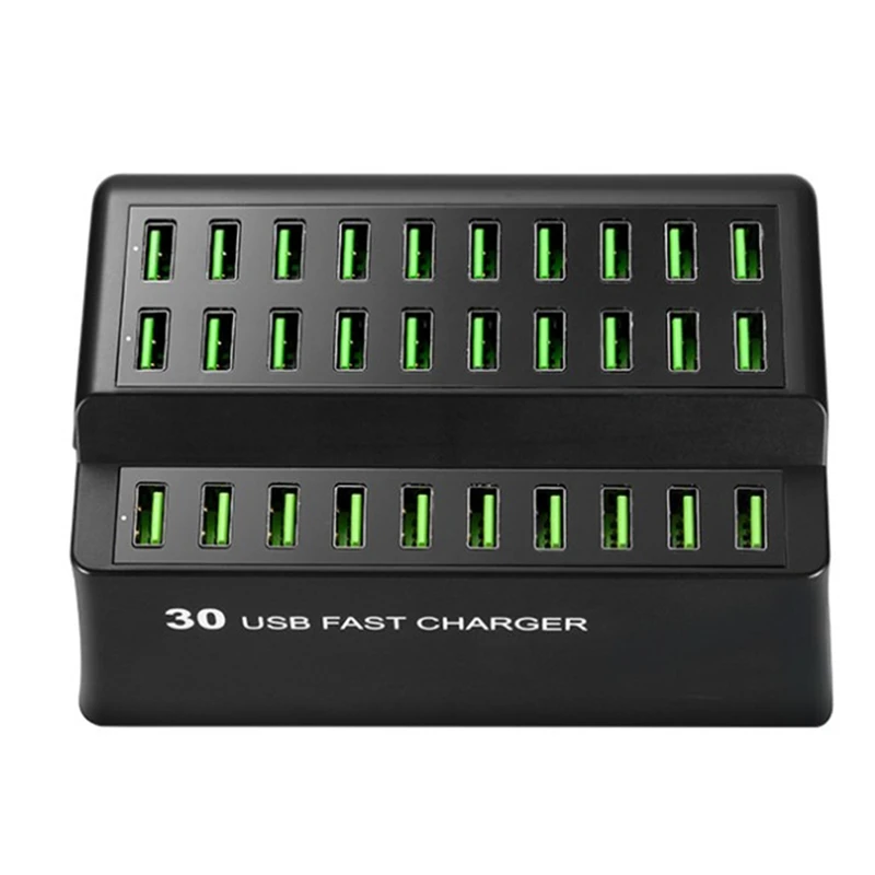 

180W Multi USB Charger 30 Port USB Fast Charger Quick Charge Portatil, 30 USB Ports Quick Charge Charger Station