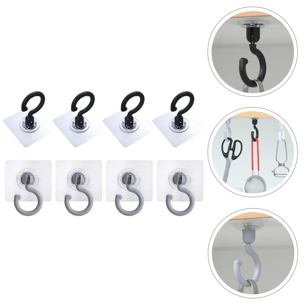 

8Pcs Simple Design Practical Hooks for Bathroom Home Useful Household Hooks