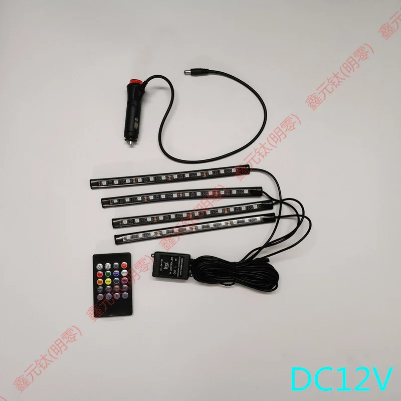 

LED USB 5V car lights chassis light bar RGB strip waterproof 12V Cigarette lighte Music control Color changing atmosphere lamp