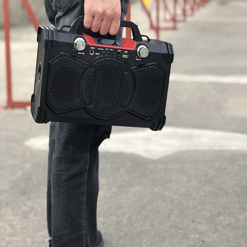 Bluetooth Колонка портативная с сабвуфером 30 Вт FM радио TF AUX USB|Портативные колонки| |