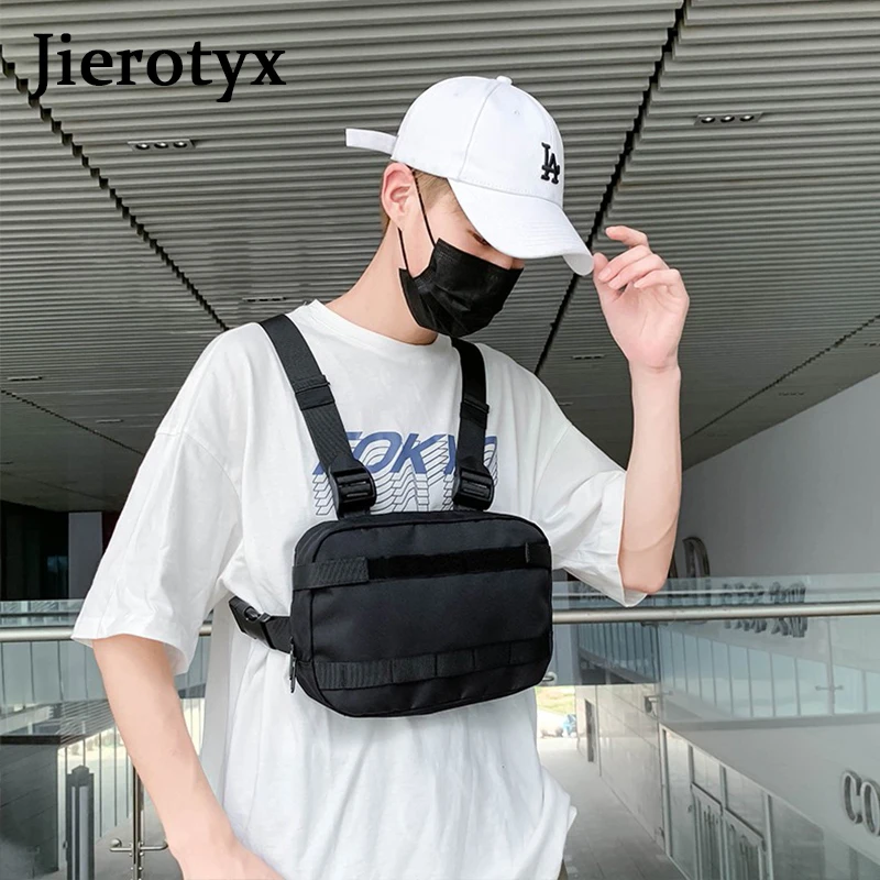 JIEROTYX модная хип-хоп шикарная уличная нагрудная сумка жилет на плечо Военная