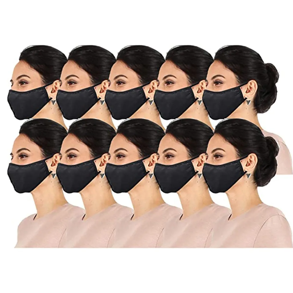 

10PCS Facemask Cotton Washable Breathable Cycling Mask Outdoor Dustproof Windproof Protective Mascarillas Sports Safety Masque