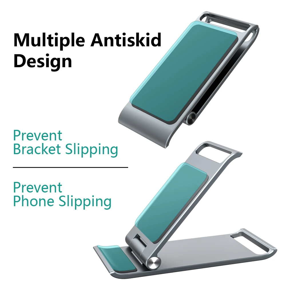stepless gear adjustable phone holder protable aluminmu alloy lightweight for mobile tablet under 13 inches antiskid strong free global shipping