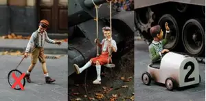 135 Детские игры (3 фигурки) модельная фигурка из смолы наборы миниатюрные gk разборка неокрашенные