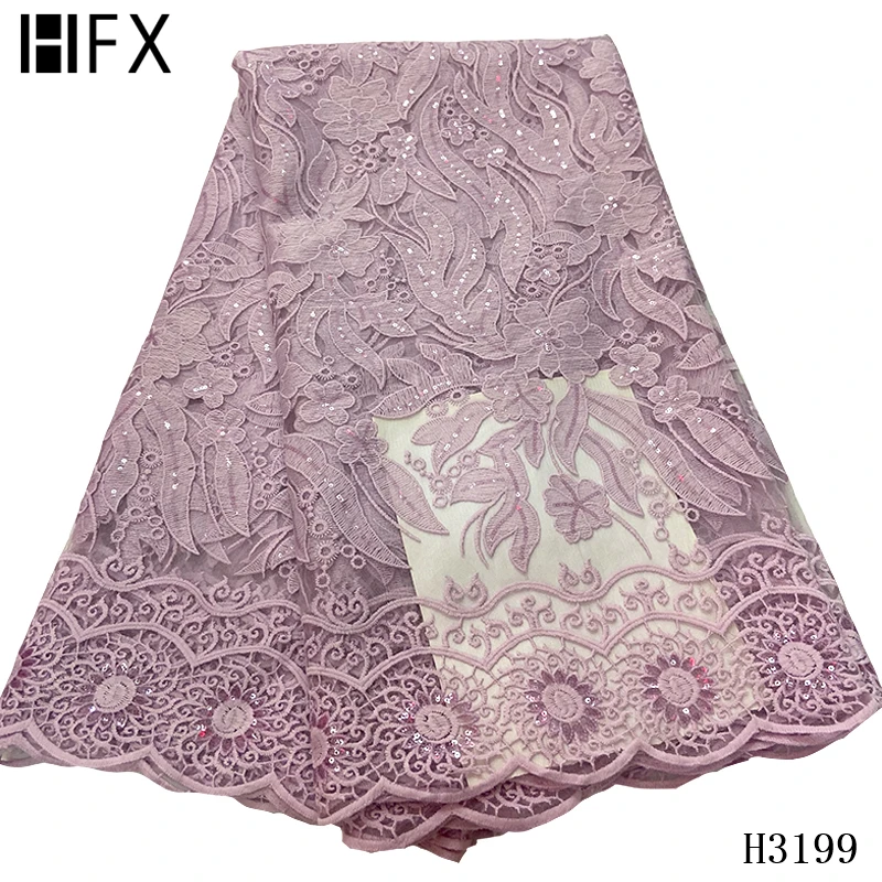 HFX новейшая африканская кружевная ткань 2020 вышитая нигерийская высокого