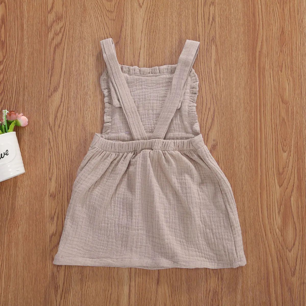 Летнее платье детское платье-комбинезон для девочек Однотонный сарафан