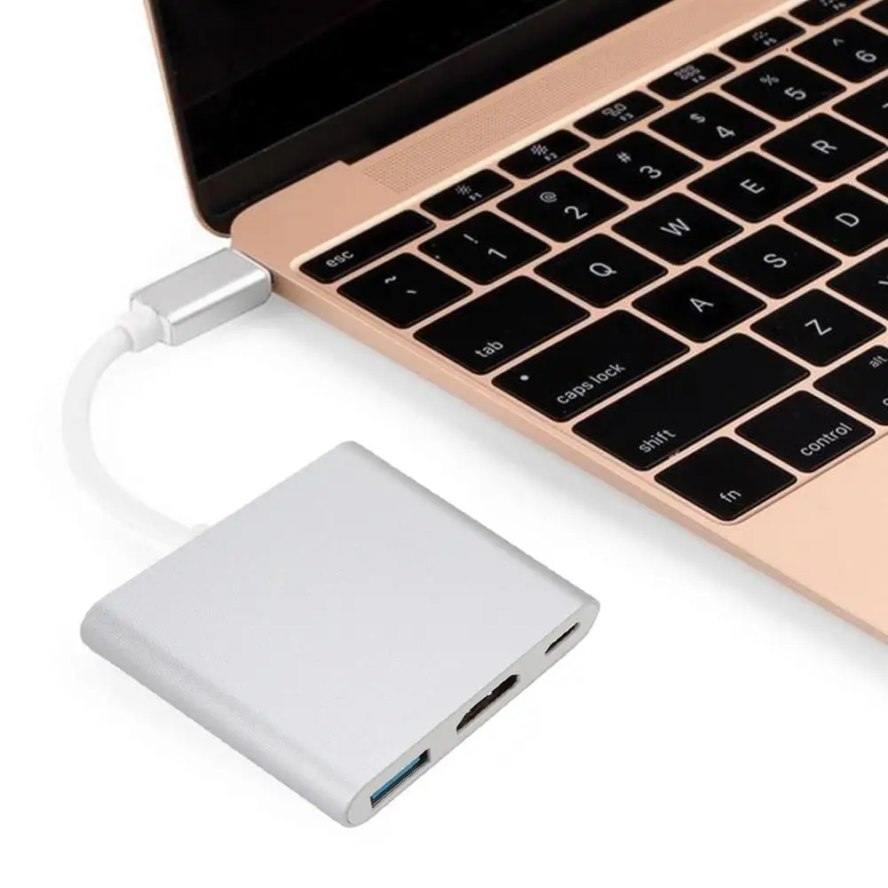 USB 3 1 Type C на HDMI USB3.0 переходник с внутренней резьбой PD мощность зарядки в