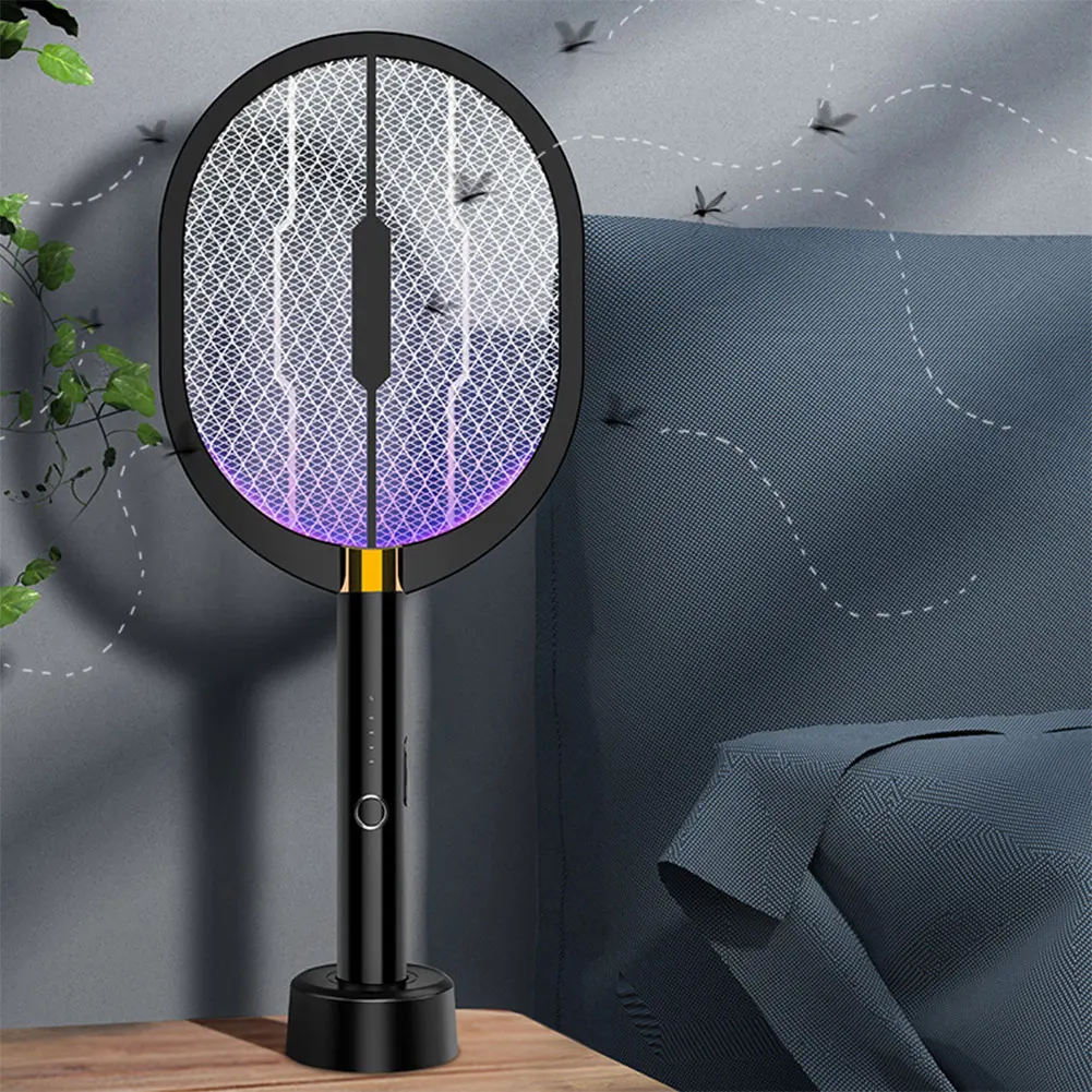 

3 In 1 Electric Mosquito Swatter Killer USB Rechargeable Mosquito Insect Racket Trap Household Electric Fly Bug Zapper