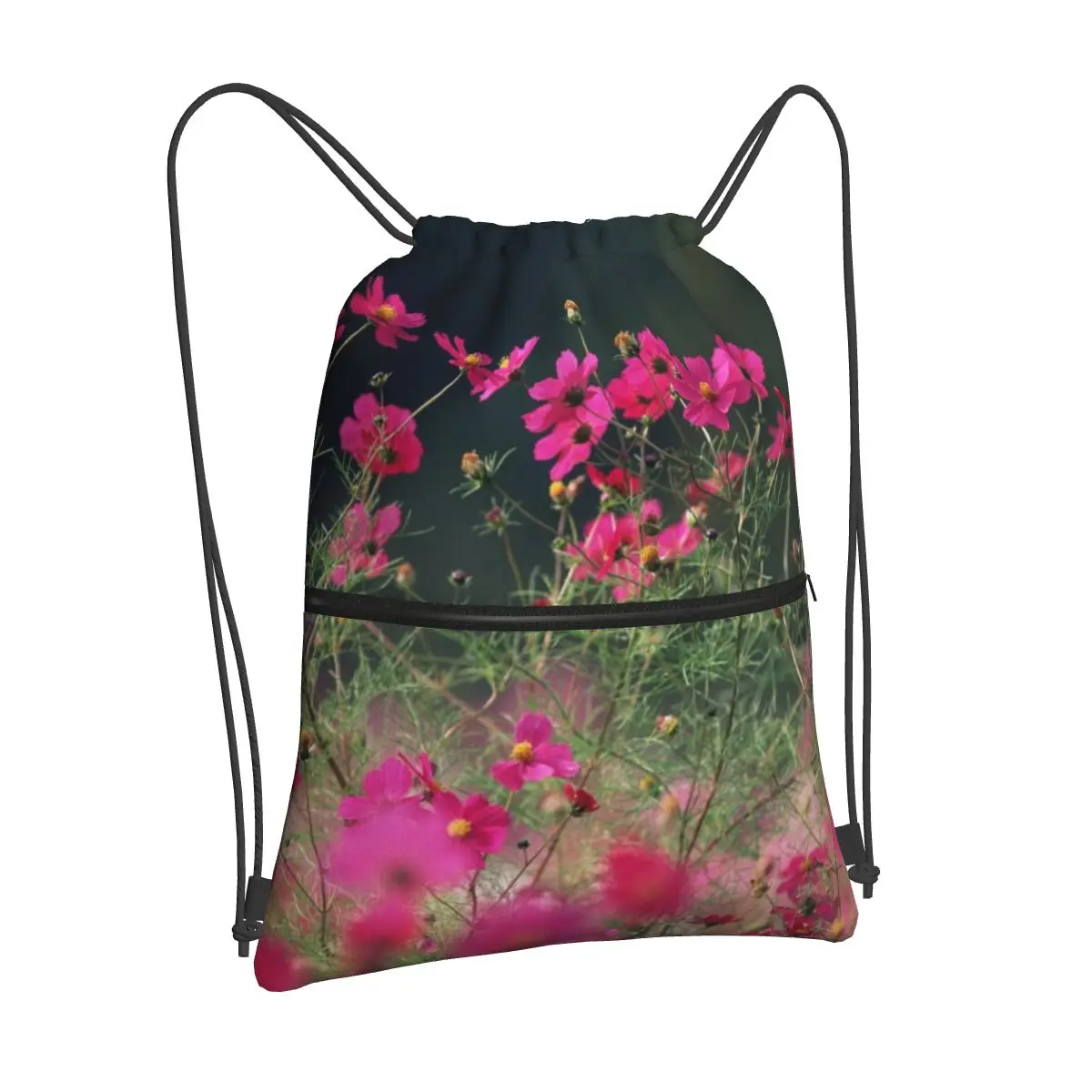 

Men's and women's drawstring backpacks, men's and women's floral backpacks, printed travel and fitness shopping bags