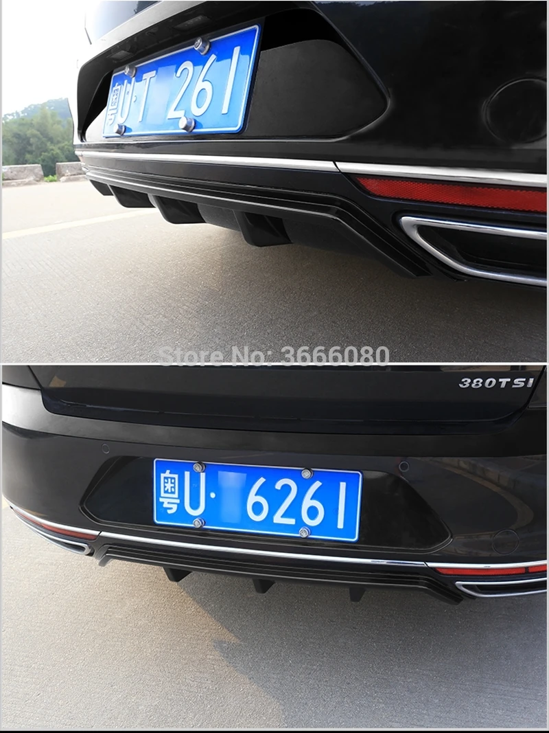 Для Volkswagen Passat B8 ABS черный серебристый задний бампер для губ багажник задний спойлер протектор автомобильный Стайлинг