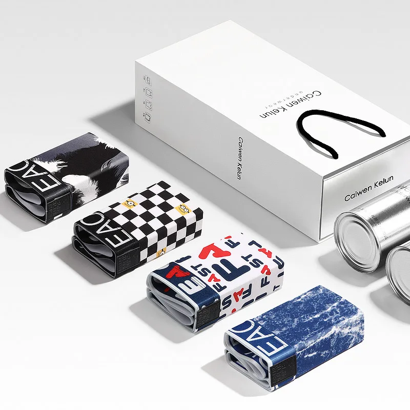 Трусы-боксеры мужские из чистого хлопка 4 шт. |