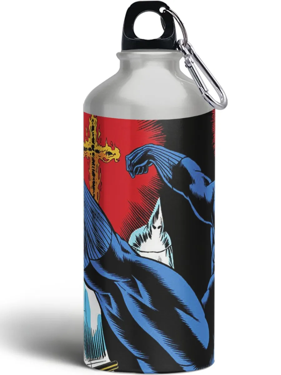 Бутылка спортивная/туристическая фляга с карабином Black Panther comics - 2 | Спортивные