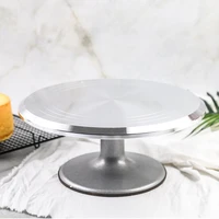 stainless steel decorating table 12 inch aluminum alloy turntable cream cake non slip turntable decorating rack baking tools set