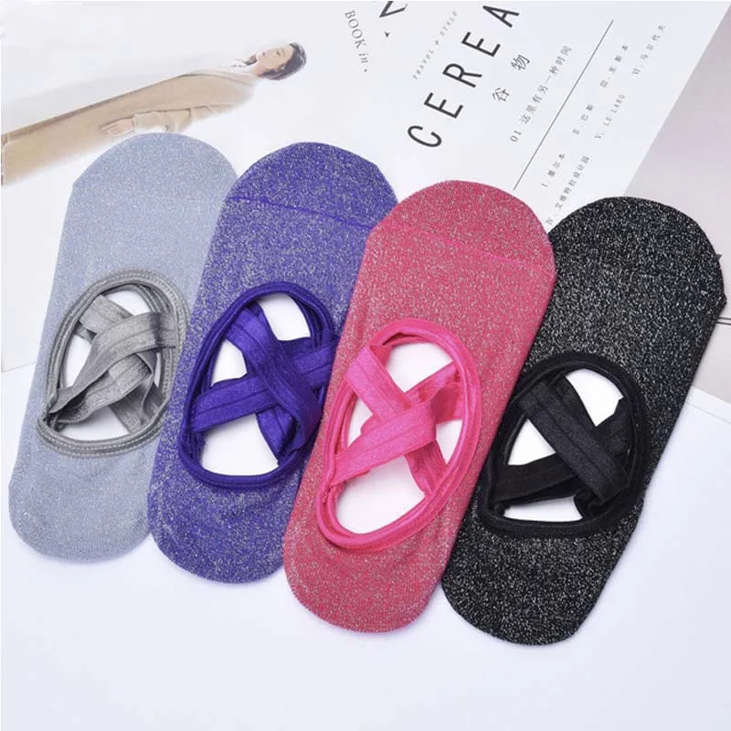 

5 Pairs Women Yoga Socks Non Slip Cotton Bandage Sports Ladies Girls Ballet Dance Socks Slippers Breathable Gym Pilates Socks