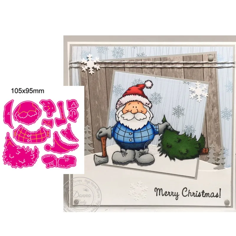 Дед Мороз дерево многослойная штамповка фотоальбом тиснение изготовление