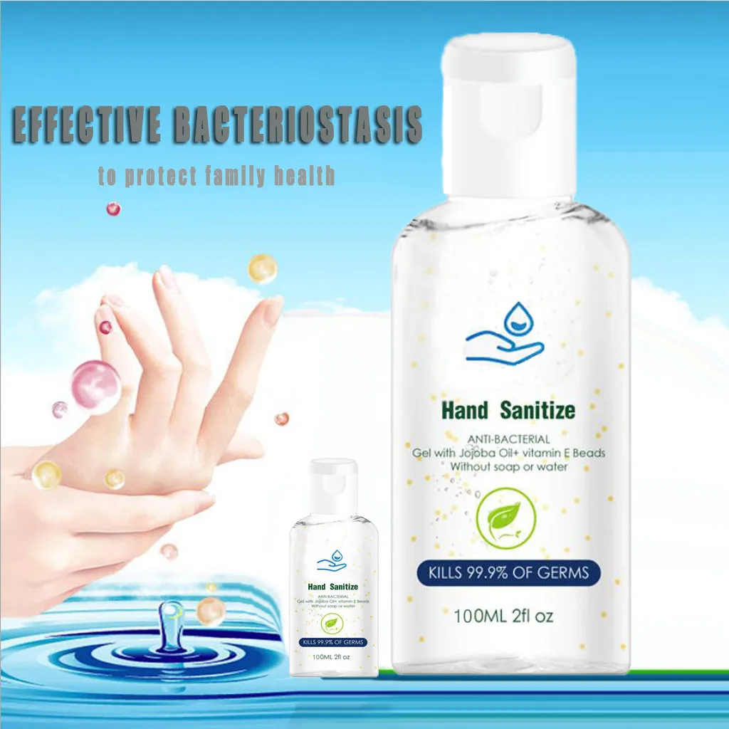 100 мл дезинфицирующее средство для рук гель дорожный размер долговечный