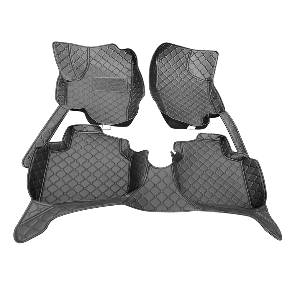 

KADUO Car Floor Mats Black Leather Foot Pad Suitable for Most Volkswagen Models Golf Passat Touareg Phaeton or Customized New