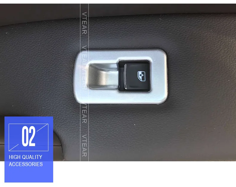 Vtear для Volkswagen VW тигуан Tiguan тигуан автомобильный переключатель Подъема Окна декоративный кожух углеродное волокно аксессуары для интерьера наклейки для авто,автотовары