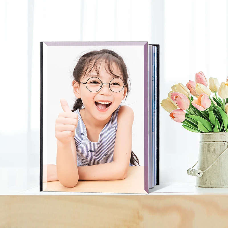 Сделанная на заказ Фотокнига с кристаллами фотоальбом книга бесплатным дизайном