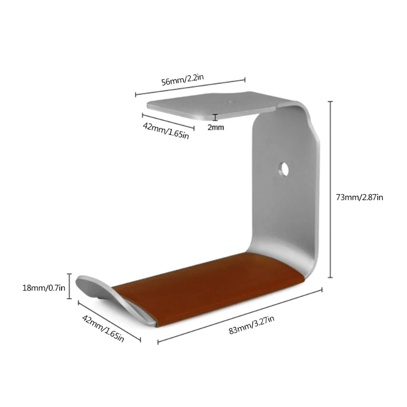 

Self Adhesive Headphone Stand Hanger Hook Tape Under Desk L-Shape Headset Mount Holder Bracket