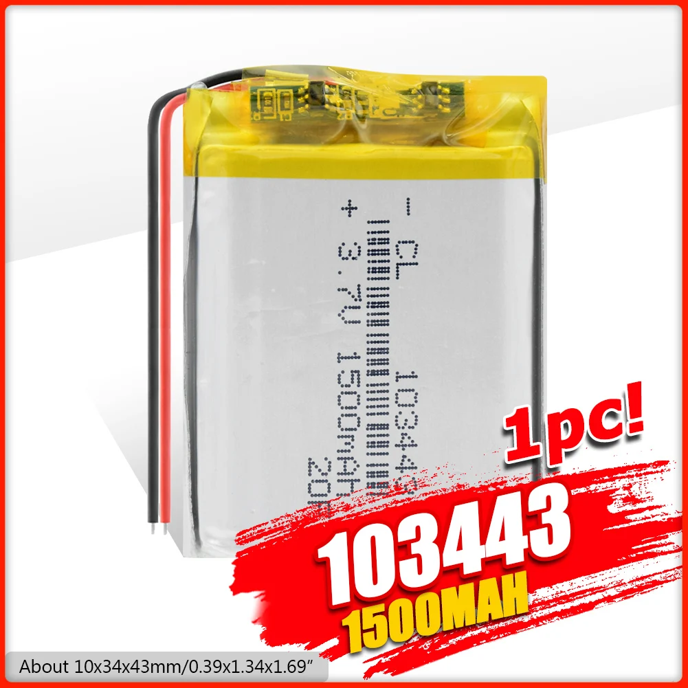 Аккумуляторная батарея 3 7 V литий полимерный аккумулятор 103443 1500MAH игровой автомат