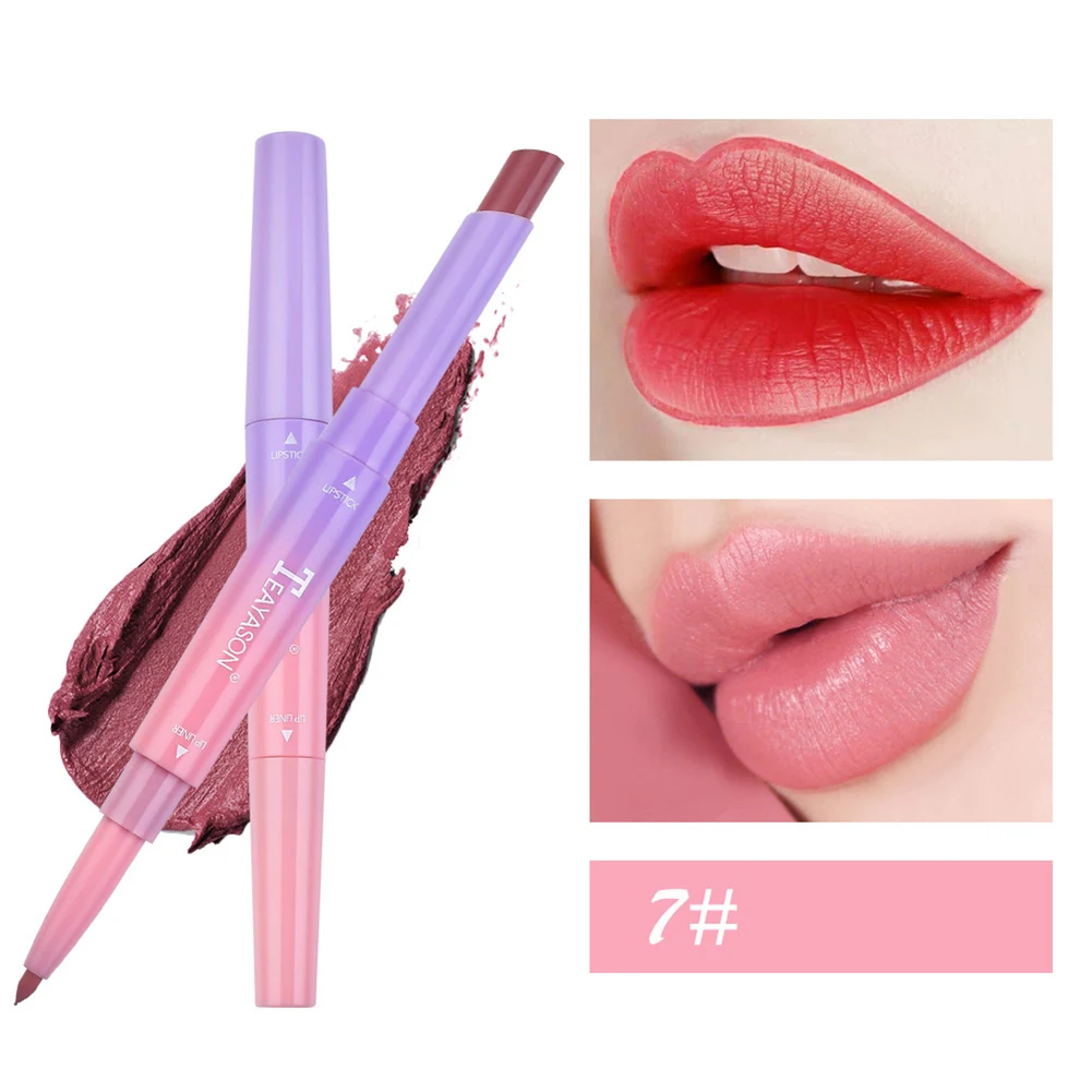 Новинка помада матовая стойкая губная карандаш для губ двусторонний увлажняющий