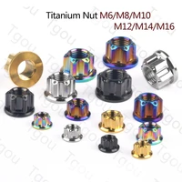 tgou titanium nut m6m8m10m12m14m16 flange nuts for motorcycle bicycle car