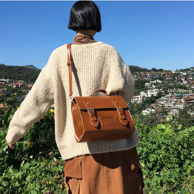 Модная сумка-мессенджер из искусственной кожи для женщин винтажная дамская