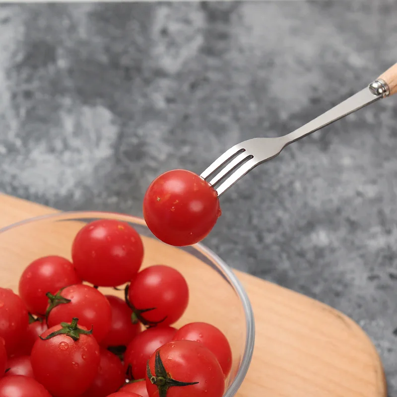 

Stainless Steel Wooden Handle Dinnerware Sets Western-style Steak Cutlery Set Creative Western Food Knife and Fork