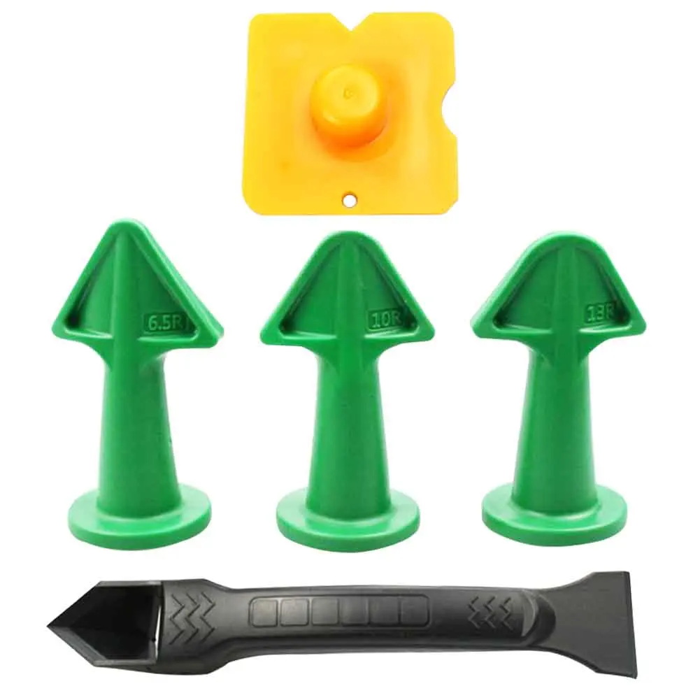 

5pcs Nozzle Applicator Finishing Repairing Caulking Tool Kit Door Window Sealant Tile Brick Joints Grout Scraper Home Bathroom