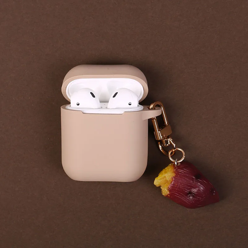 Корейский Запеченный сладкий картофель брелок для ключей Airpods беспроводные