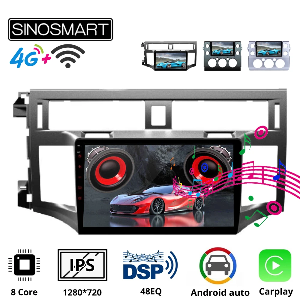 Sinosmart автомобильный радиоприемник с навигацией GPS для Toyota FJ Cruiser Avalon 2013 20152din 2.5D