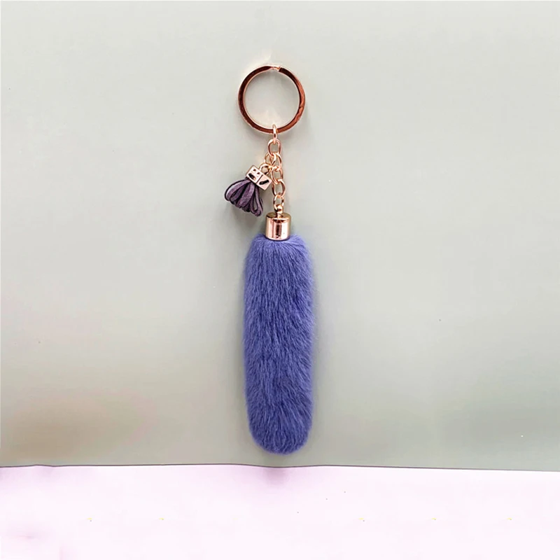 Пушистый брелок с хвостом из искусственного меха модная женская сумка