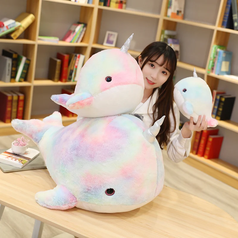 

Kawaii cute narwhal plush toy doll pillow puppet pendant room car bed car decoration child couple holiday birthday gift